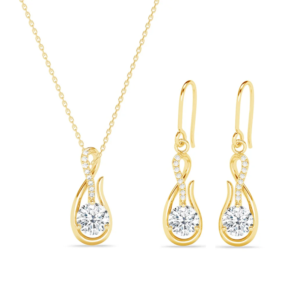 Silver Ceci Solitaire Jewellery Set - Image 4