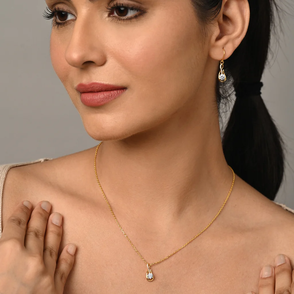 Silver Ceci Solitaire Jewellery Set - Image 2