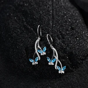 Silver Butterfly Earrings