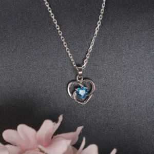 Silver Heart Pendant Chain Necklace