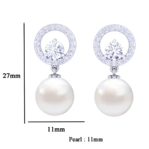 Silver Pearl Earrings